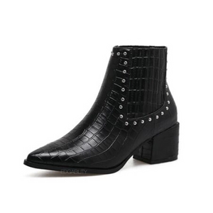 croc black studded boots edgability