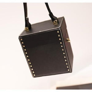 black studded bag box bag edgability back view