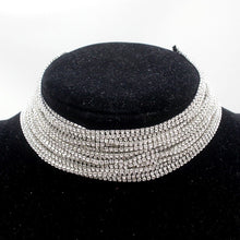 crystal layered statement necklace choker edgability front view