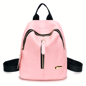 millennial pink mini backpack edgability front view