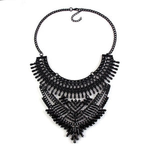 black statement necklace edgy fashion edgability