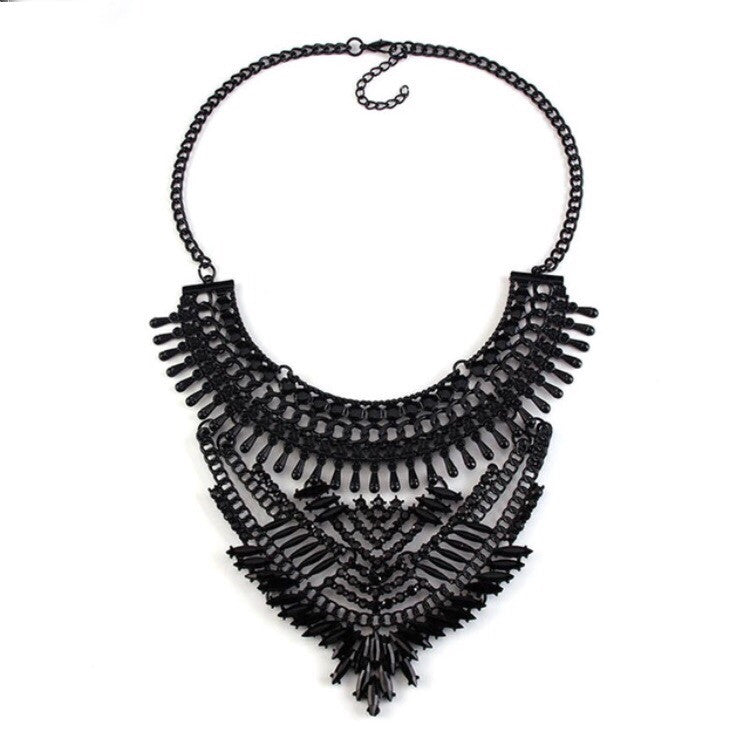 Buy Flyonce Costume Jewelry Rhinestone Crystal Bib Statement Chunky Collar  Necklace for Women Girls, Crystal, No Gemstone at Amazon.in
