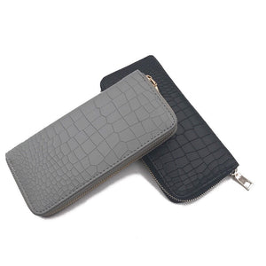 croc skin grey wallet for women edgability