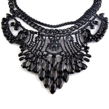 black necklace statement necklace black jewelry edgability detail view