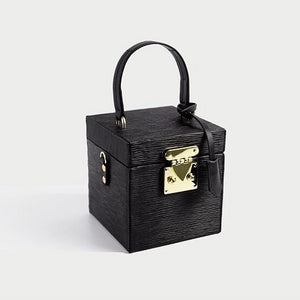 classy leather black box bag edgy fashion edgability full view