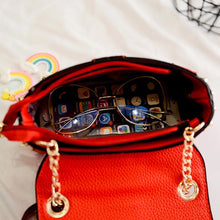 studded bag party bag red bag edgability open view