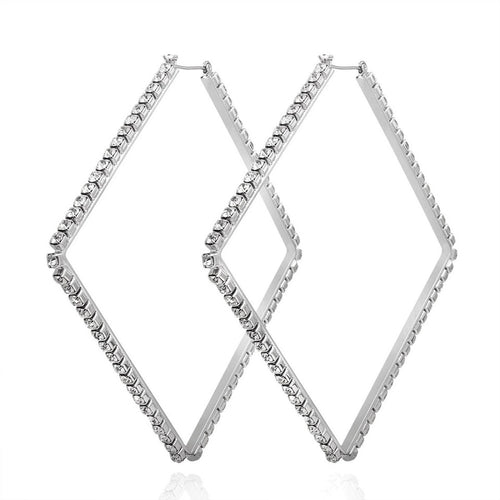 silver crystal hoop earrings statement jewelry edgability side view