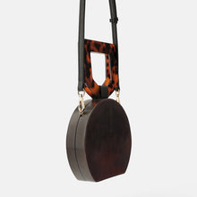 wood resin round box bag with handle edgability side view