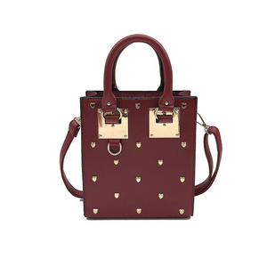 heart rivets studded handbag edgability