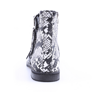 snakeskin ankle boots edgability back view