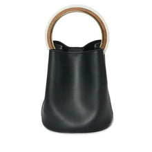 black bag bucket bag luxury bag wristlet edgability front view