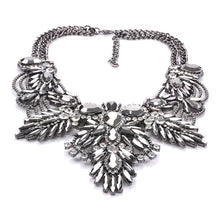 dark silver statement necklace edgy fashion edgability detail view aerial view