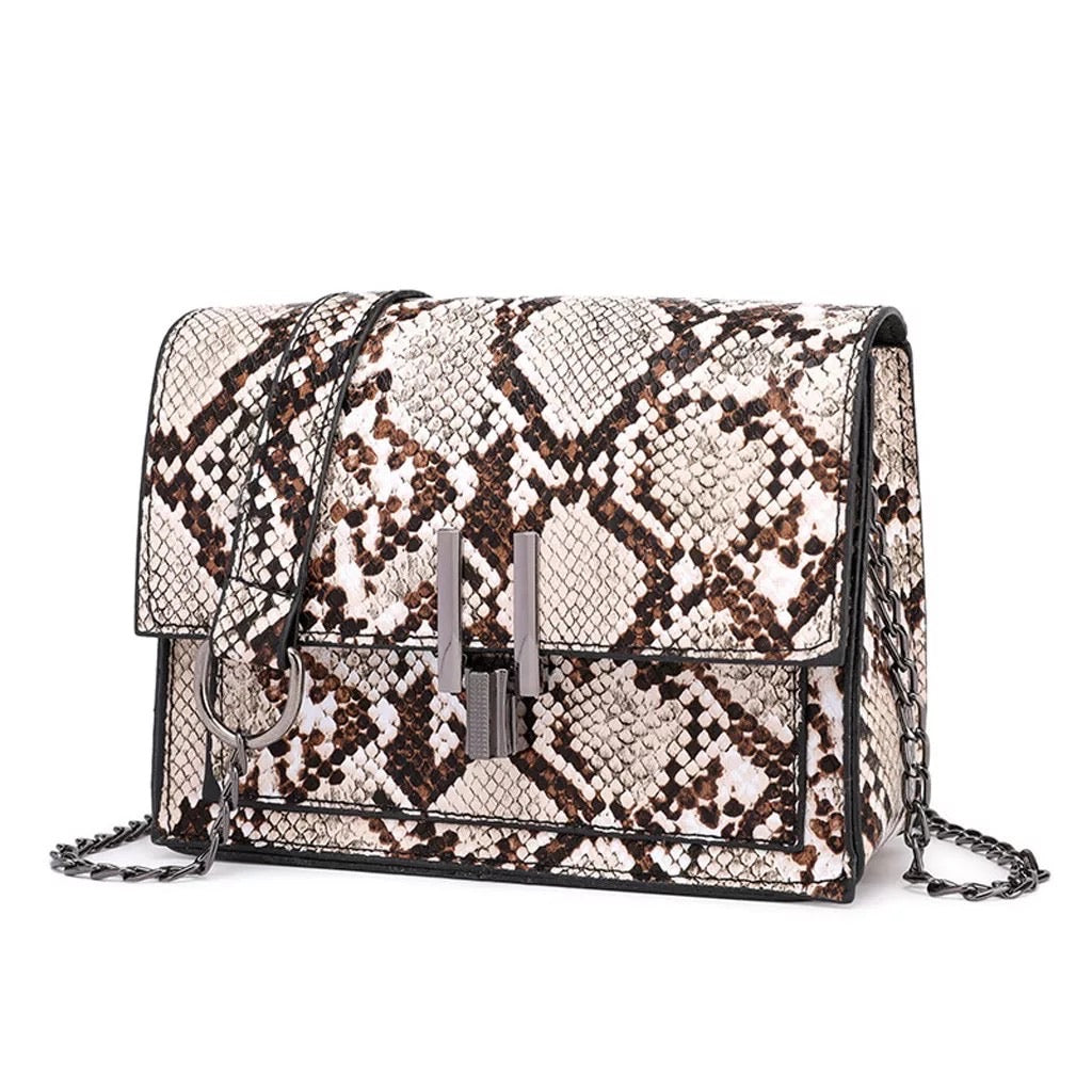 Shoulder Asos Snakeskin Bag ELEANOR' Tan Snake Print Real Leather