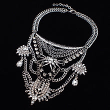 layered necklace statement necklace silver jewellery edgability angle view