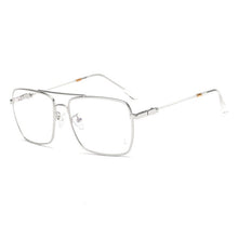 transparent glasses silver frames edgability side view