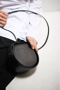 black bag box bag round bag wristlet edgability model view