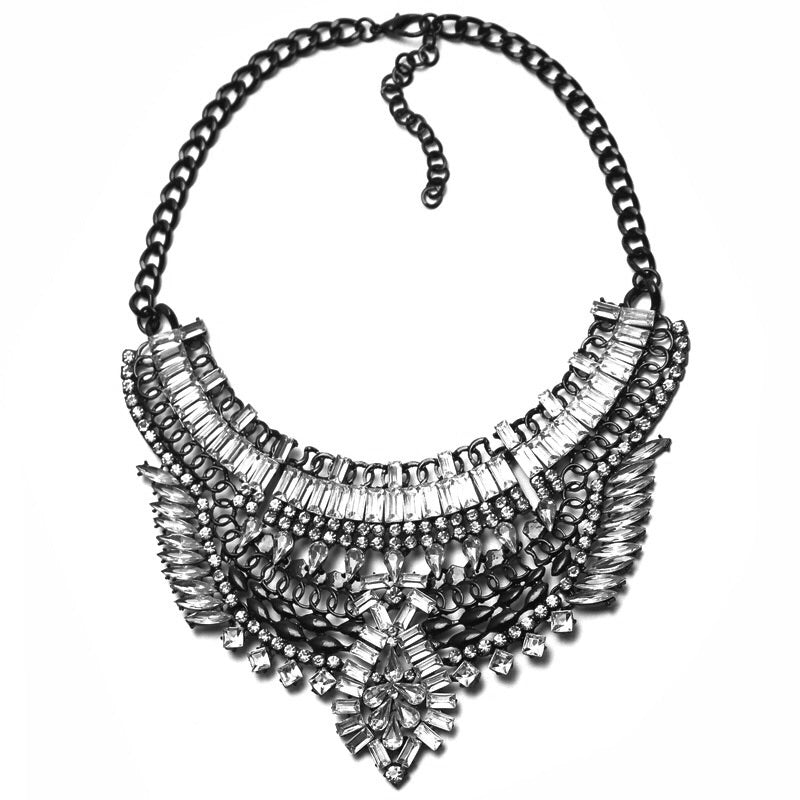 silver necklace layered statement jewelry edgability