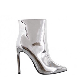 silver boots ankle boots edgability