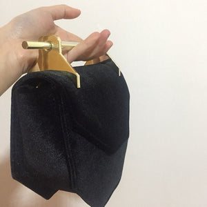 velvet black clutch classy bag edgy fashion edgability size view