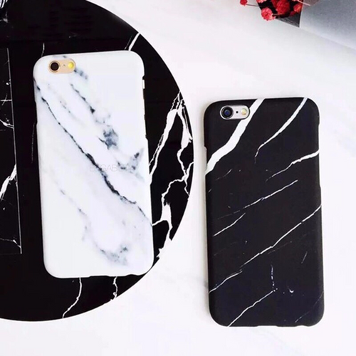 white marble black granite iphone case top view edgability