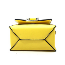 structured yellow sling bag bottom view edgability