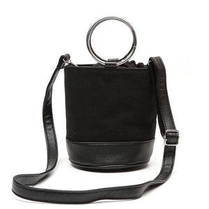 black bag bucket bag sling drawstring bag edgability