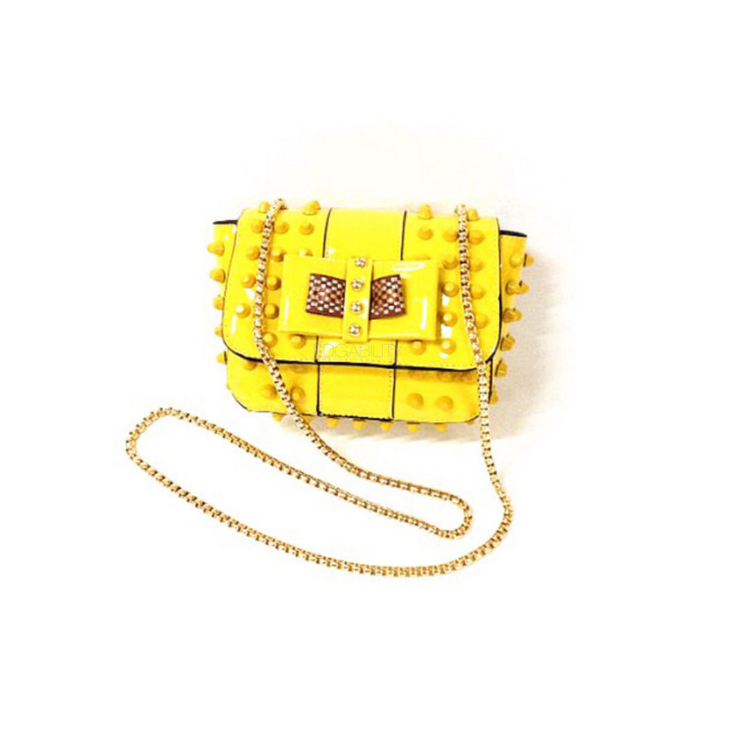 studded bag yellow sling bag edgability
