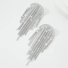 crystal studded diamond danglers with geometric semi circular design top view