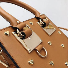 heart studded bag black bag edgability front view