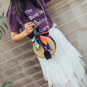 straw rattan bag black box bag with scarf edgability size view