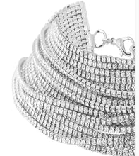 crystal layered statement necklace choker edgability detail view