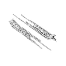 crystal rhinestones studded dangler earrings detail view