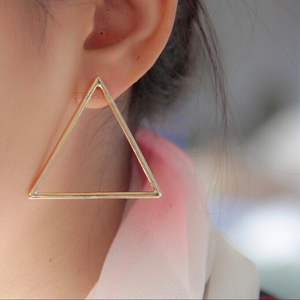 triangle earrings gold earrings edgability