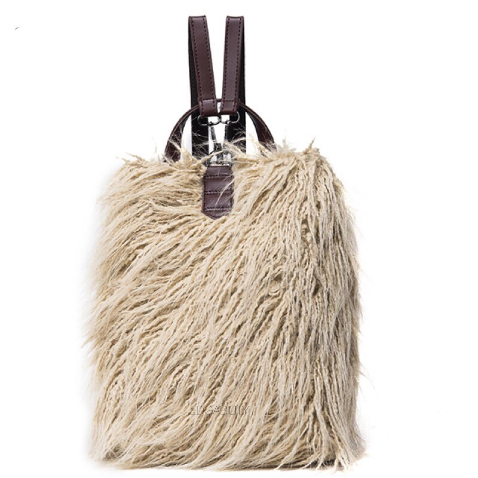 Buy Gedebe Brown Teddy Fur Large Hobo Bag for Women Online @ Tata CLiQ  Luxury