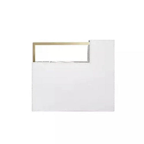 geometric classy white bag with gold handle edgability