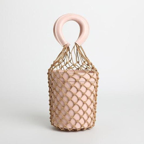 bucket bag basket drawstring bag pink bag edgability