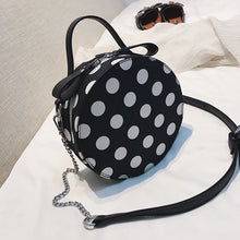 box bag round bag polka dots bag edgability top view