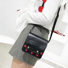 hearts sling bag black bag edgability model view