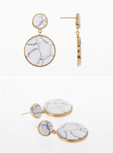 marble earrings gold earrings statement jewelry edgability detail view