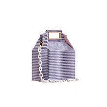 box bag checkered bag sling bag blue bag edgability