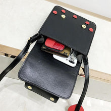 hearts sling bag black bag edgability open view