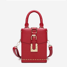 box bag studded bag red bag edgability