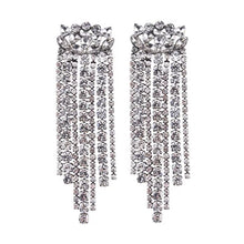 edgy classy silver crystal dangler earrings edgability