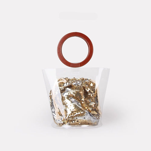 clear bag gold bag bucket bag edgability