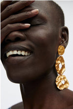 egyptian gold statement earrings edgability model view