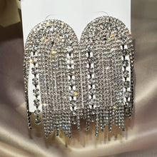crystal tassels diamond dangle earrings statement jewelry edgability front view