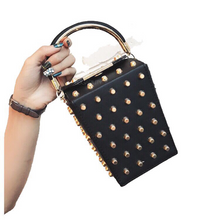 studded bag box bag black bag edgability