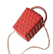 studded bag box bag red bag edgability