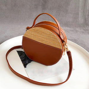 rattan bag brown bag round bag edgability front view