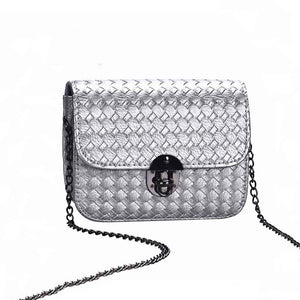 woven purse silver bag edgability